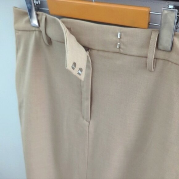 RACHEL  ZOE | Women's Tan Front Slit Stretchy Midi Skirt NWOT - Picture 3 of 5